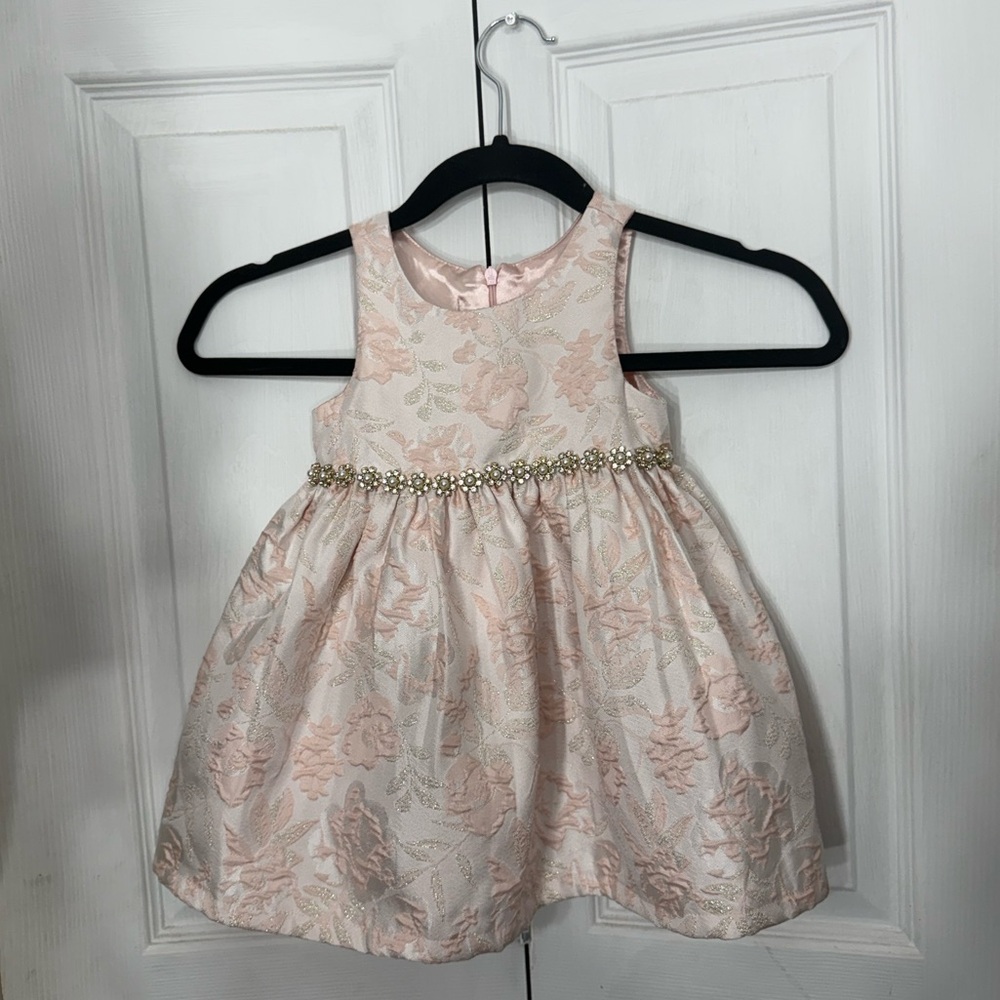 Elegant Pink Floral Kids Dress